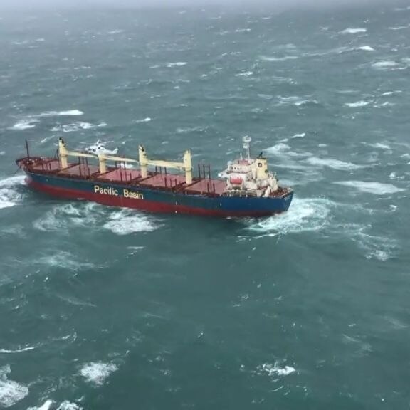 Ship in rough seas