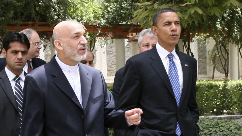 Mr Obama has today described the election in Afghanistan as "messy" but phoned Mr Karzai to congratulate him on his victory.
