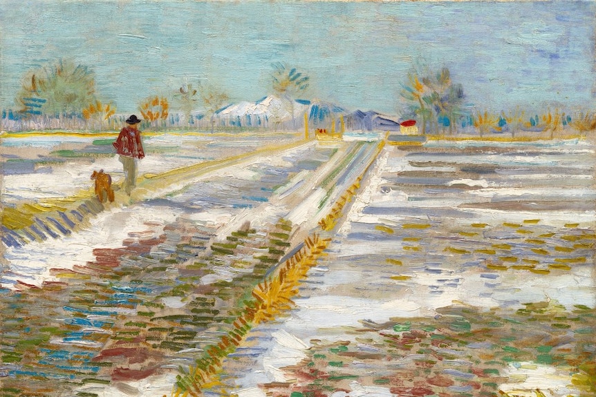 An image showing Van Gogh's Landscape With Snow painting.
