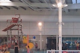 First swimmers use the leisure facilities of the new State Aquatic Centre at Marion.