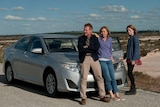 Richard Roxburgh, Radha Mitchell and Odessa Young on the set of Looking for Grace.