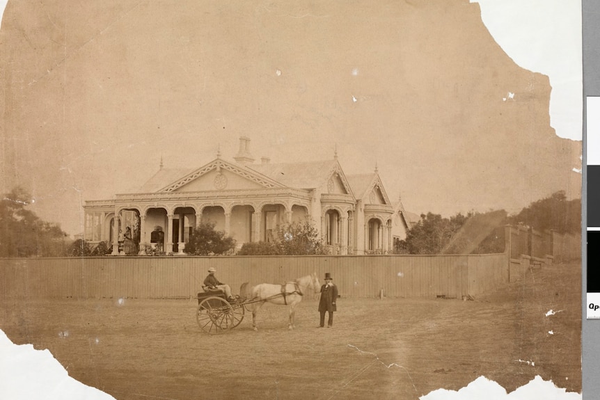 A historical image of Corio Villa in Geelong.