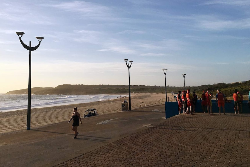 People on a beach.