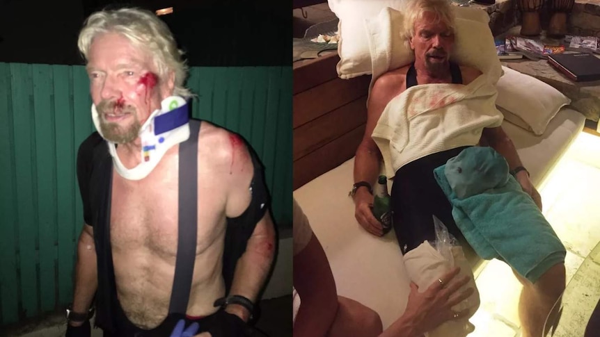 Richard Branson said Friday he thought he was going to die in a biking accident in the British Virgin Islands