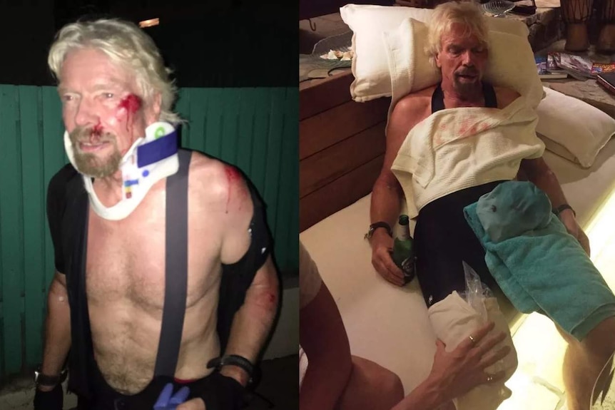 Richard Branson said Friday he thought he was going to die in a biking accident in the British Virgin Islands