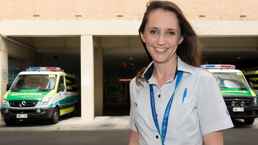 Emergency Department clinical nurse and PARTY program coordinator Lani Hargrave outside RAH Emergency bays.