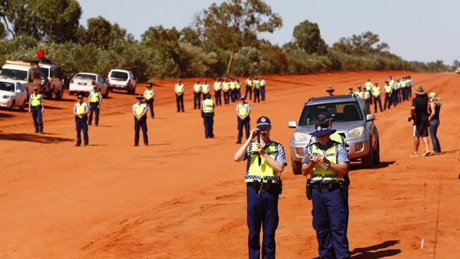 Police guard road to site north of Broome