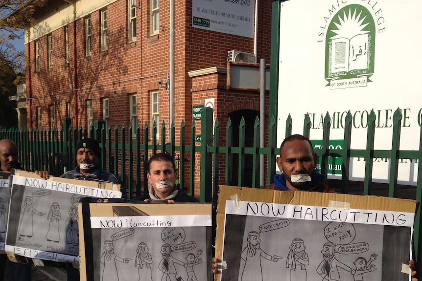 protest outside Islamic College Adelaide