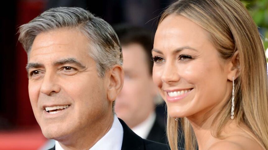 George Clooney and Stacy Keibler