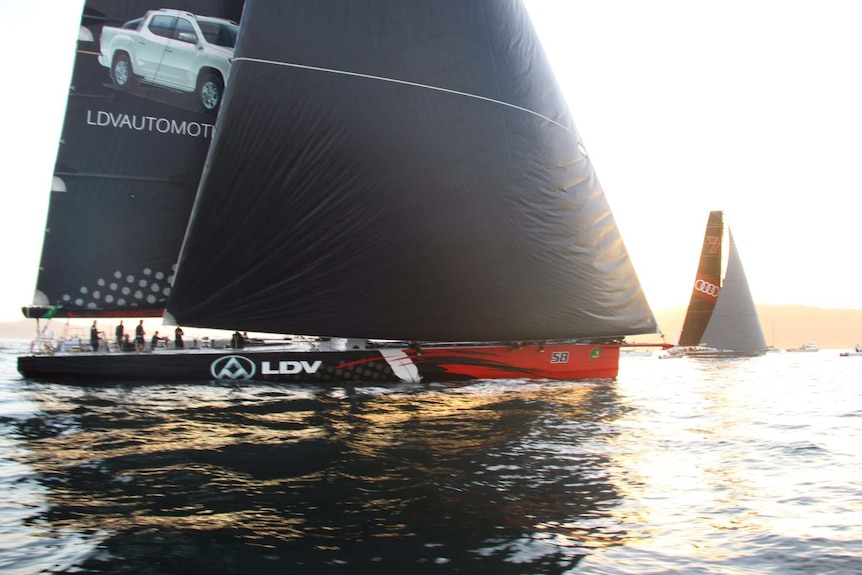 Wild Oats XI is seen taking over LDV Domanche