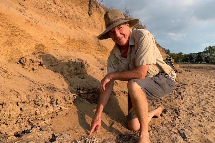 Professor Stephen Garnett on Casuarina Beach.