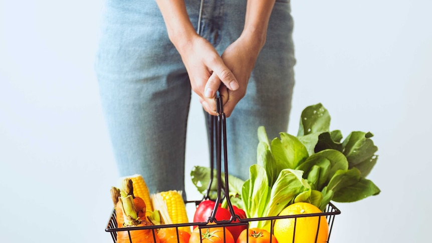 Basket of plant-based foods