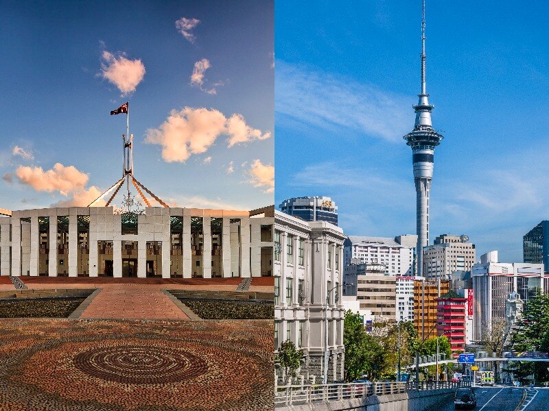 Two iconic buildings in Australia and New Zealand