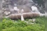 Italian church narrowly escapes rocky landslide