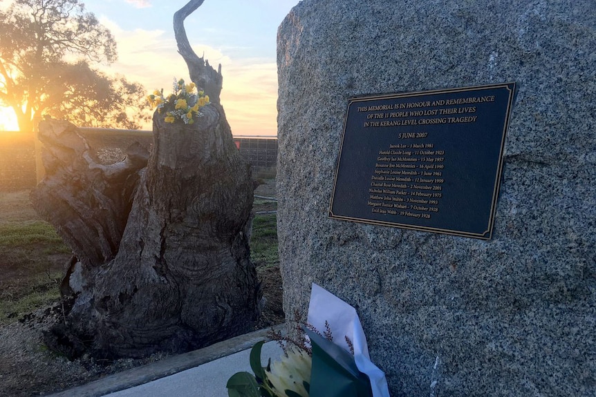 A memorial to the victims of the 2007 of the Kerang train crash is unveiled, naming the eleven people killed.