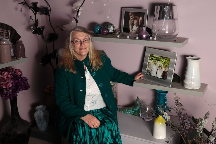 Robyn in her lounge room.