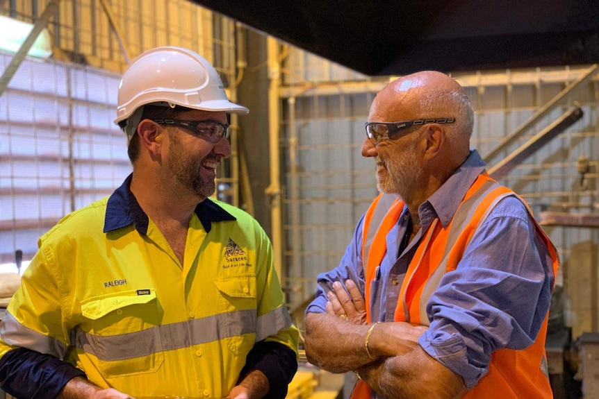 Miner in high-vis clothing