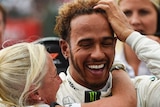 Lewis Hamilton celebrates title win in Mexico