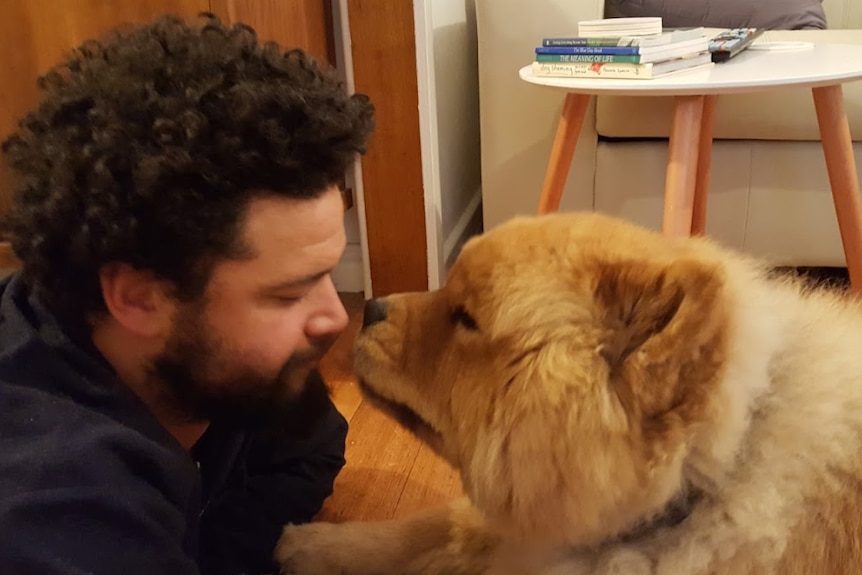 Jesse with Connie's dog Meeko