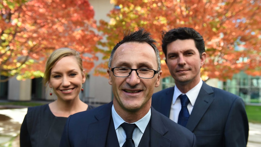 Larrisa Waters, Richard Di Natale and Scott Ludlam