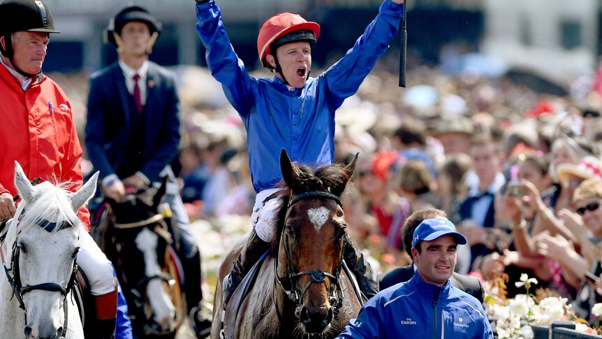 Cross Counter wins the Melbourne Cup for Godolphin (Pic: AAP)