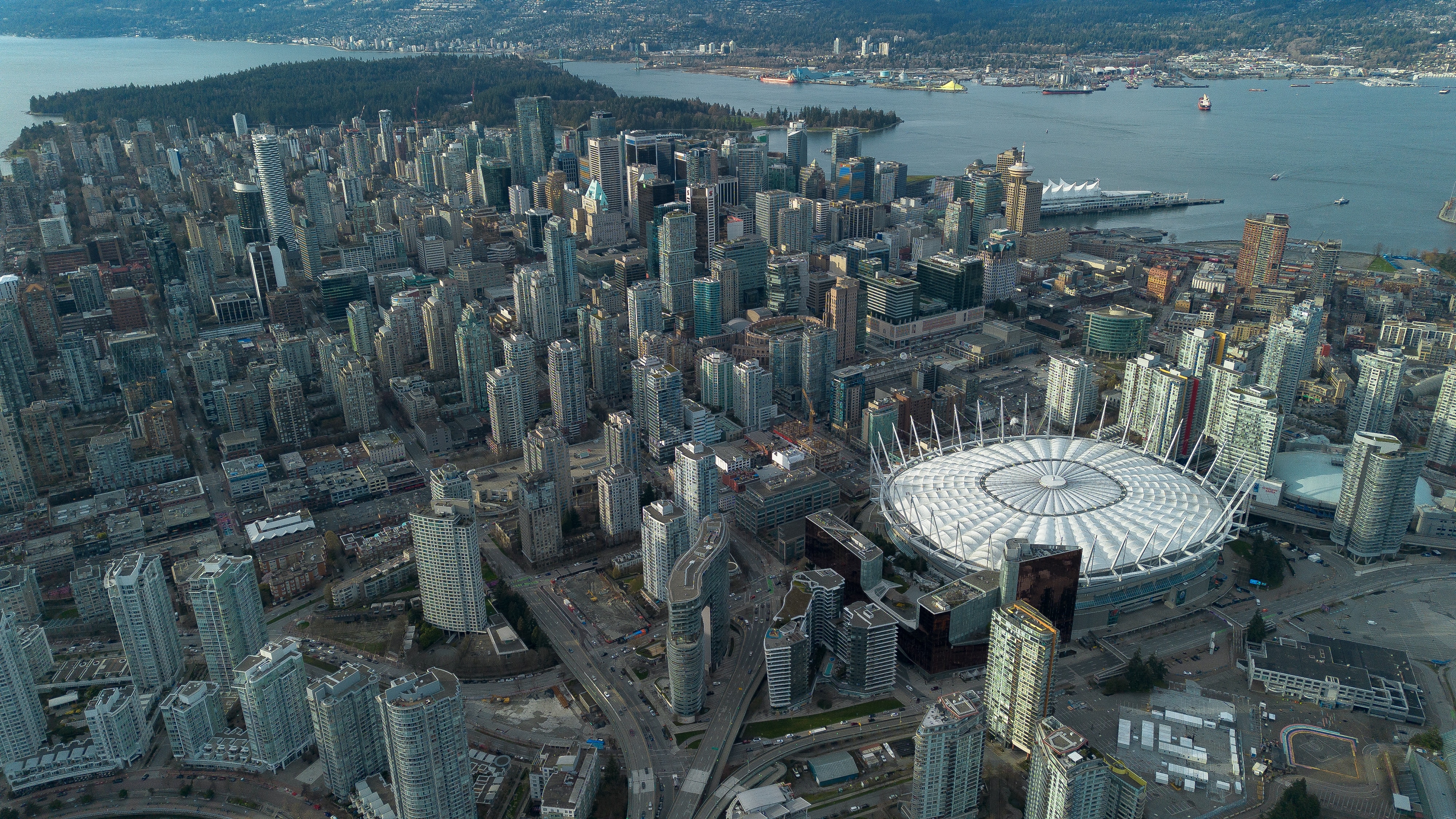 BC Place is a unique point among Vancouver's high rises