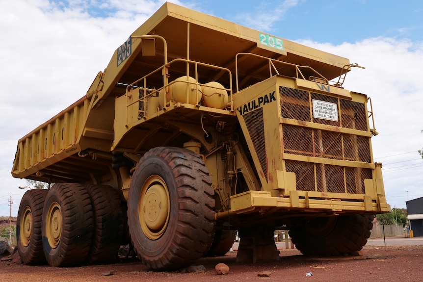 A big yellow mining truck