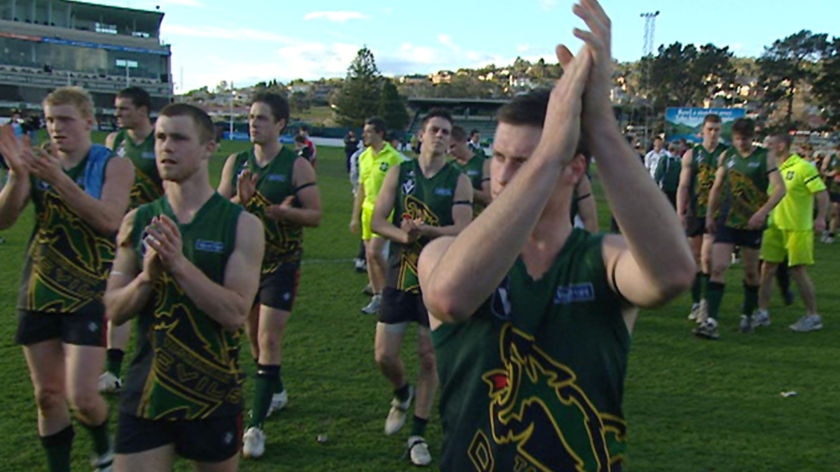 Tasmanian Devils at the end of their final VFL game.