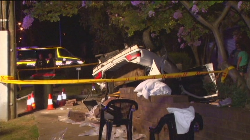 Four teens were injured after their car crashed in Sydney's west