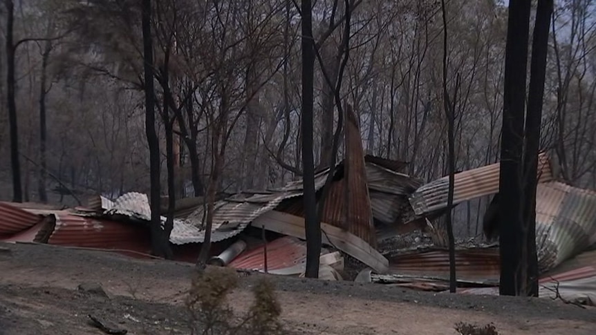 Rubble of a house