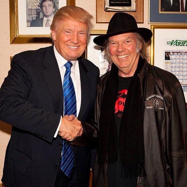 Donald Trump with Neil Young
