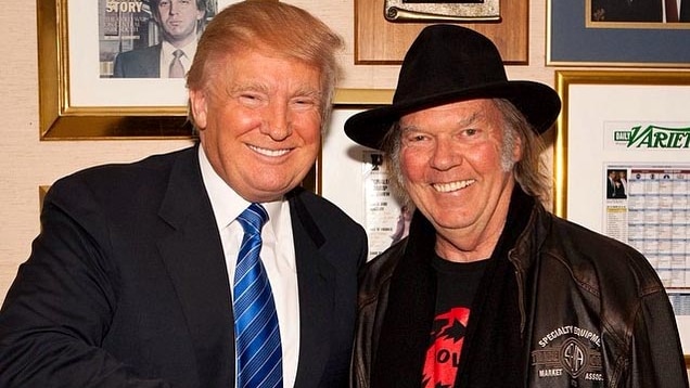 Donald Trump with Neil Young