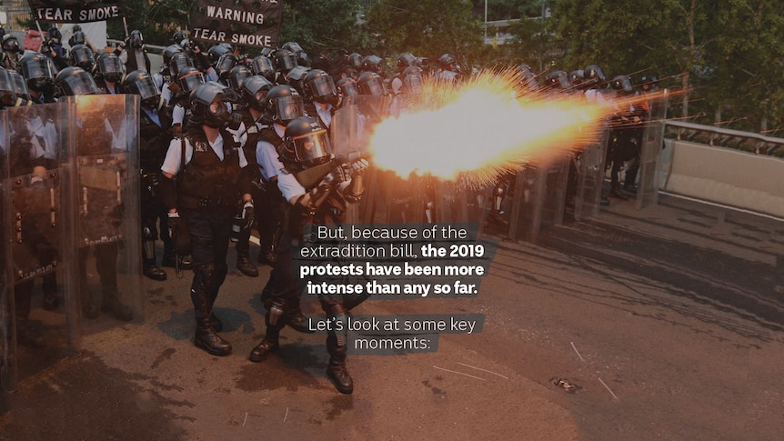 But because of the extradition bill, the 2019 protests have been more intense.