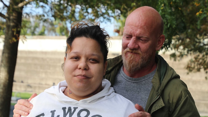 Homeless couple Jerry and Bonnie.