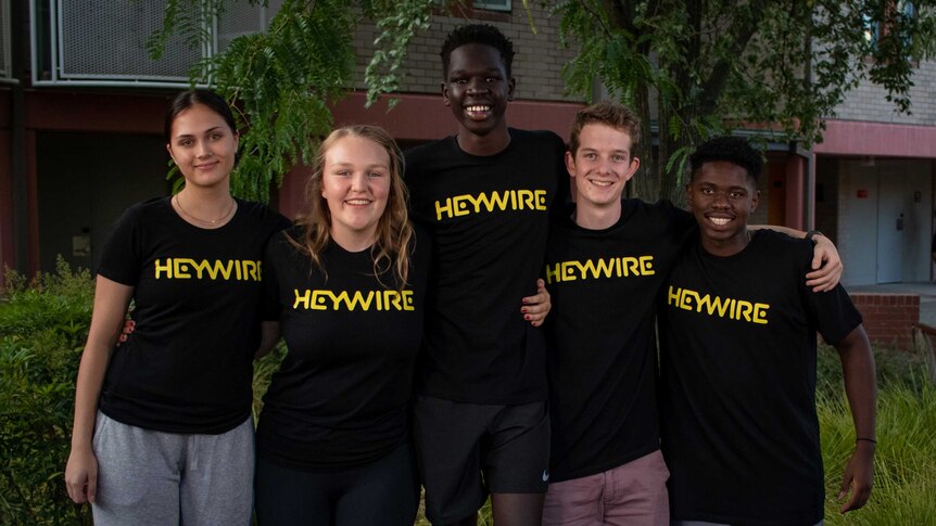 Group photo of team members at the Heywire Summit in Canberra