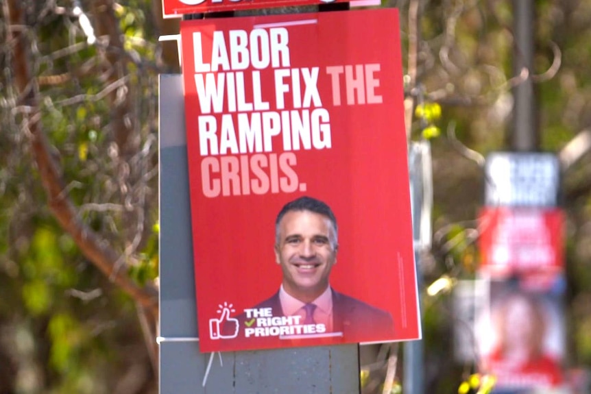 A Labor corflute from the 2022 SA state election promising to fix ramping.