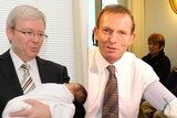 Prime Minister Kevin Rudd (left)and Opposition Leader Tony Abbott