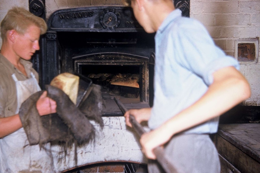 Derek Moriarty (left) as a boy at the Fairbridge Farm School