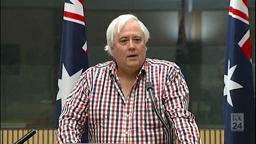 RET 'in the interests of Australia and the whole world', says Clive Palmer