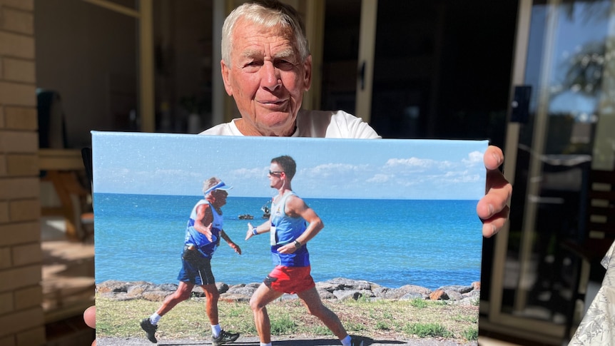 Tony Kean smashes the 85+ age record for the Gold Coast Marathon in July 2023 by over half an hour