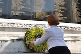 Julia Gillard lays wreath
