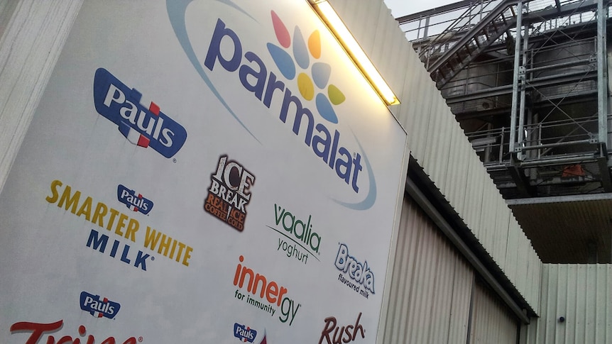 Parmalat milk factory sign