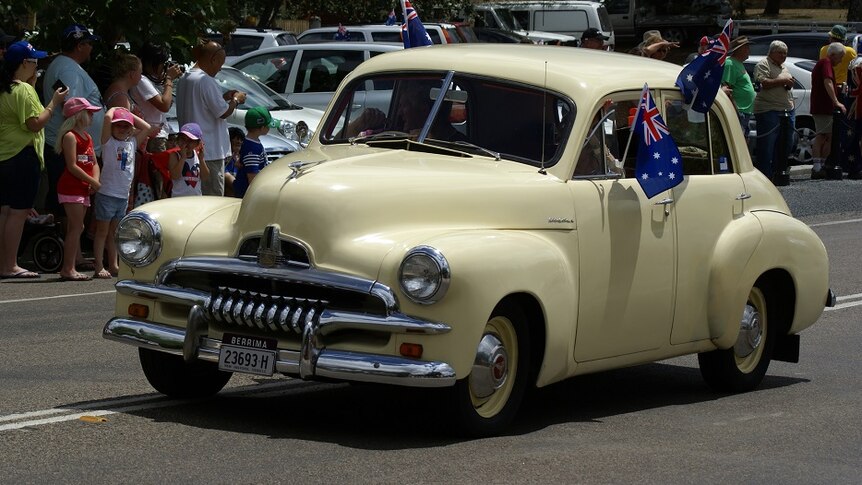 Car with an Aussie flag