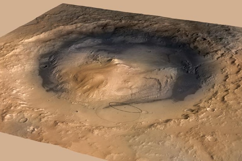 Curiosity's landing site on Mars
