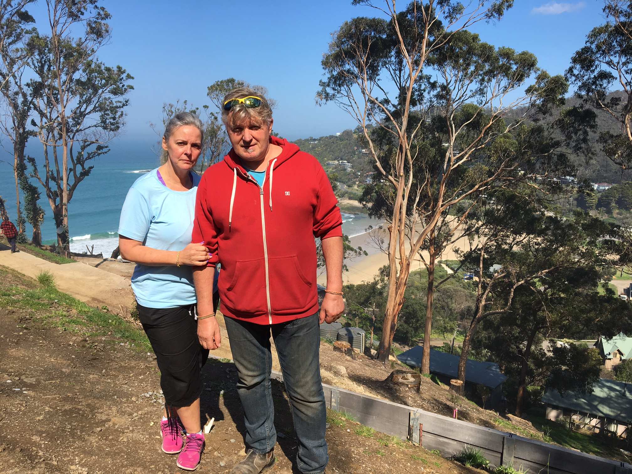 Lesley and Tony Maley at their block
