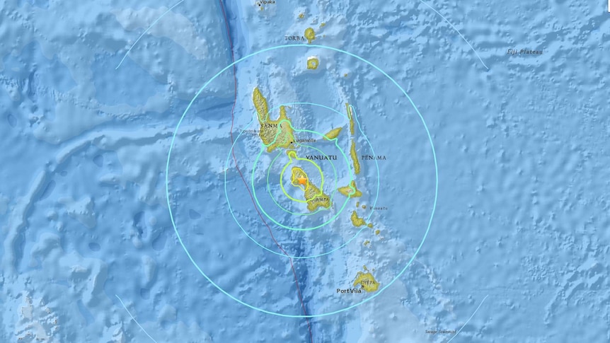 Quake on Vanuatu's Malekula