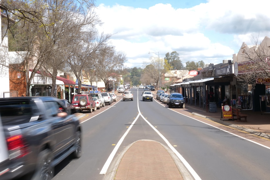 A high street in an Australian country town