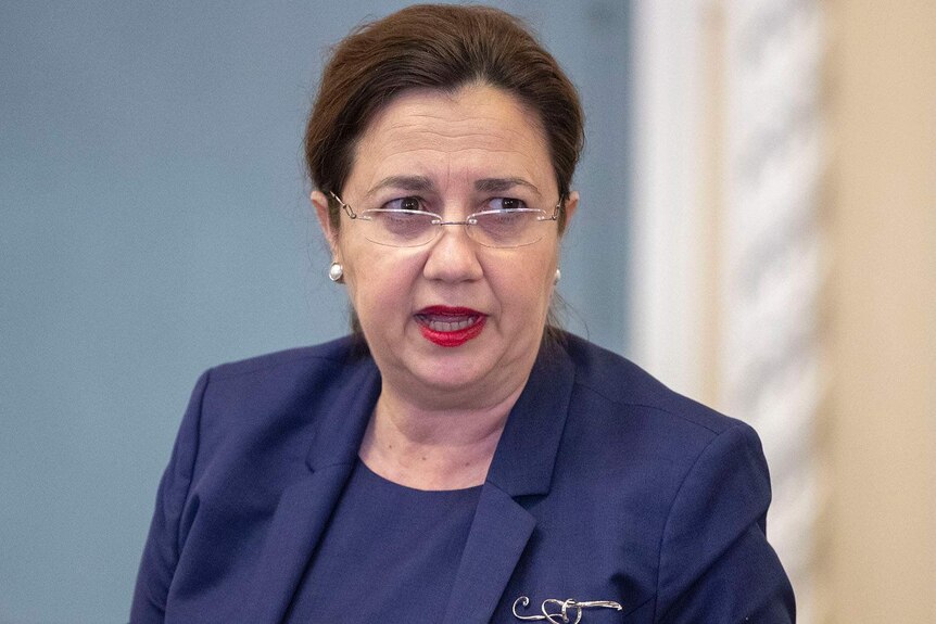 Queensland Premier Annastacia Palaszczuk in State Parliament