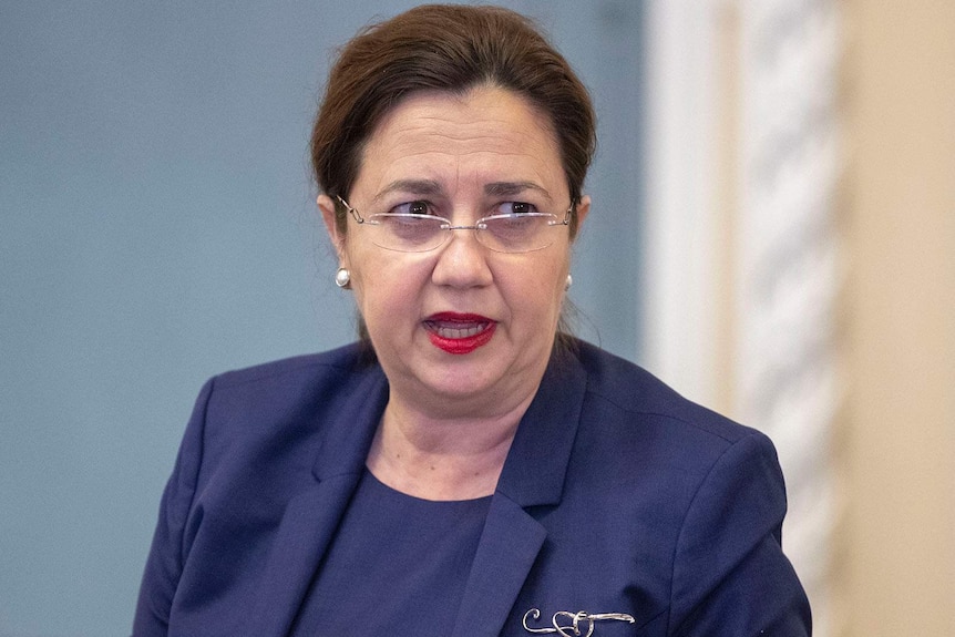 Queensland Premier Annastacia Palaszczuk in State Parliament