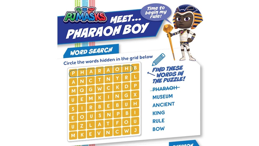 Meet Pharaoh Boy activity sheet